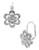 Betsey Johnson Mini Pave Flower Drop Earring - Silver