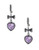 Betsey Johnson Small Heart Drop Earring - Light Purple