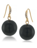 Carolee Optical Opposites Gold Tone Drop Earring - Black