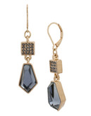 Kenneth Cole New York Pave and  Faceted Bead Drop Earring - Grey
