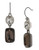 Kenneth Cole New York Black Diamond Faceted Bead Drop Earring - Silver