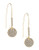 A.B.S. By Allen Schwartz Fish Hook Wire Pave Drop Earrings - Gold