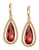 Anne Klein Drop Pave Earrings - Red