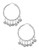 Lauren Ralph Lauren Medium  Hoop Multi  Bead Drop Earring Silvertone - Silver