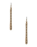 Lucky Brand Beaded Linear Drop Earrings - Gold