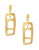 Kenneth Cole New York Gold Rectangle Link Drop Earring - GOLD