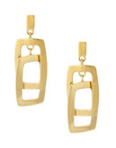 Kenneth Cole New York Gold Rectangle Link Drop Earring - Gold