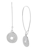 Robert Lee Morris Soho Circle Long Drop Earring - Silver