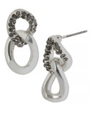 Kenneth Cole New York Pave Link Drop Earring - Silver