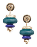 Kenneth Cole New York Multi Bead Drop Earrings - BLUE