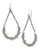 Robert Lee Morris Soho Mixed Bead Chandelier Earring Metal Drop Earring - Silver