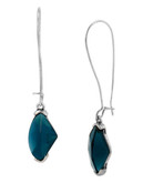 Robert Lee Morris Soho Faceted Bead Long Drop Earring Metal glass Drop Earring - Blue
