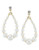 Carolee Manhattan Medley Doorknocker Pierced Earrings - White