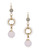 R.J. Graziano Bead and Crystal Drop Earrings - Pink