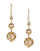 R.J. Graziano Goldtone Drop Sphere Earrings - Gold