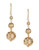 R.J. Graziano Goldtone Drop Sphere Earrings - Gold