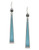 Vince Camuto Blue Steel Silver Silver Plated Epoxy glass Drop Earring - Silver