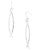 Kenneth Cole New York Silver Twist Linear Earring - Silver