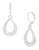 Kenneth Cole New York Small Silver Sculptural Oval Drop Earring - Silver