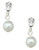 Anne Klein Pearl Drop Clip Earring - White