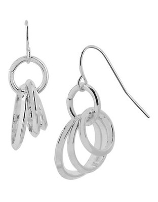 Kenneth Cole New York Silver Multi Circle Drop Earring - Silver