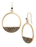Kenneth Cole New York Pave Open Circle Drop Earring - Grey