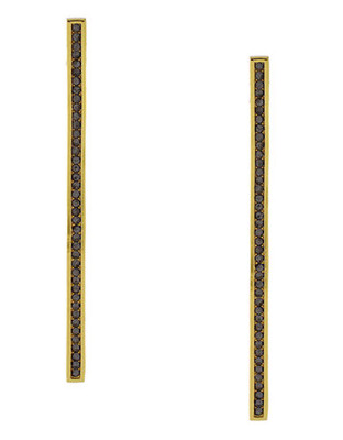 Vince Camuto Linear Equation Gold Plated  Glass Drop Earring - Gold