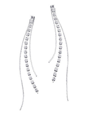 Guess Multi Strand Drop Earrings - Silver - 16