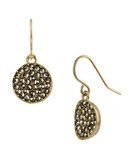 Kenneth Cole New York Gold Pave Disc Drop Earring - Gold