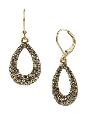 Kenneth Cole New York Pave Oval Drop Earring - Gold