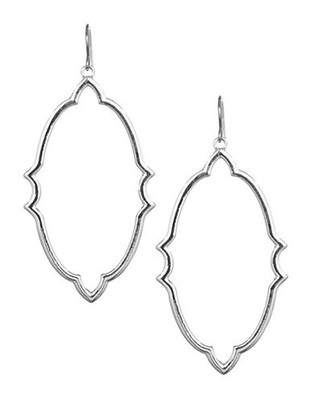 Kensie Moroccan Drop Earrings - Silver