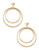 Kensie Orbital Circle Drop Earrings - Gold