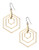 Kensie Hexagon Orbital Drop Earrings - Gold