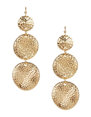 R.J. Graziano Goldtone Coin Drop Earrings - Gold
