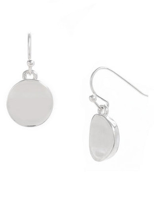 Kenneth Cole New York Small Silver Circle Drop Earring - Silver