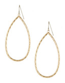 Kensie Diamond Cut Teardrop Earrings - Gold