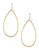 Kensie Diamond Cut Teardrop Earrings - Gold
