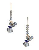 Kenneth Cole New York Faceted Beaded Latch Back Earrings - BLUE