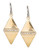 Kensie Embellished Diamond Drop Earrings - Two Tone
