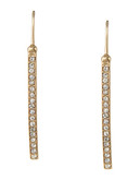Kensie Pave Bar Drop Earrings - Gold