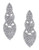 Expression Small Crystal Teardrop Earrings - Silver