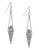 Bcbgeneration Stardust Pave Items Light Antique Rhodium Plated Glass Faceted Pave Drop Earring - Grey