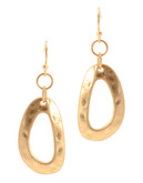 Jones New York Open Hammered Organic Earring - Gold