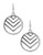 Kensie Chevron Disc Drop Earrings - Silver