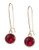 Kensie Wire Social Drop Earrings - Red