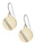 Kensie Pave Striped Disc Earrings - Gold