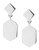 Kensie Double Geometric Drop Earrings - Silver
