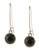 Kensie Wire Social Drop Earrings - Black