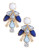 Expression Multi Faceted Drop Stone Earrings - blue