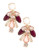 Expression Multi Faceted Drop Stone Earrings - red